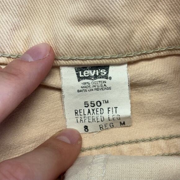 Vintage 80s Levis 550‎ Peach Womens 8 Relaxed Fit Tapered Leg Mom Jeans USA - Picture 4 of 12